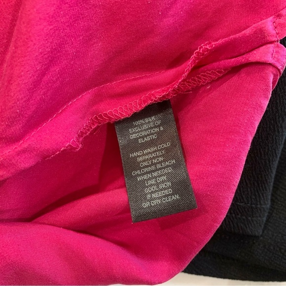 WHBM Fuchsia Pink Pure Silk Cami Top with Lace Neckline - Picture 6 of 7